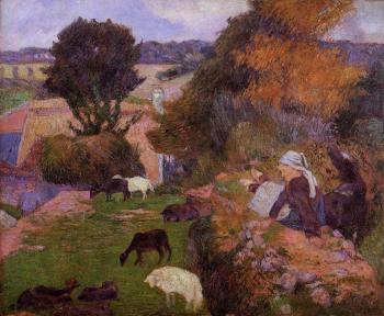 Paul Gauguin : Breton Shepherdess